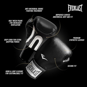 Рукавиці боксерські Everlast PROSTYLE 2 BOXING GLOVE чорний Уні 16 унцій P00003076