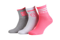 Шкарпетки Sergio Tacchini 3-pack білий, сірий, рожевий Жін 36-39 13890462-1