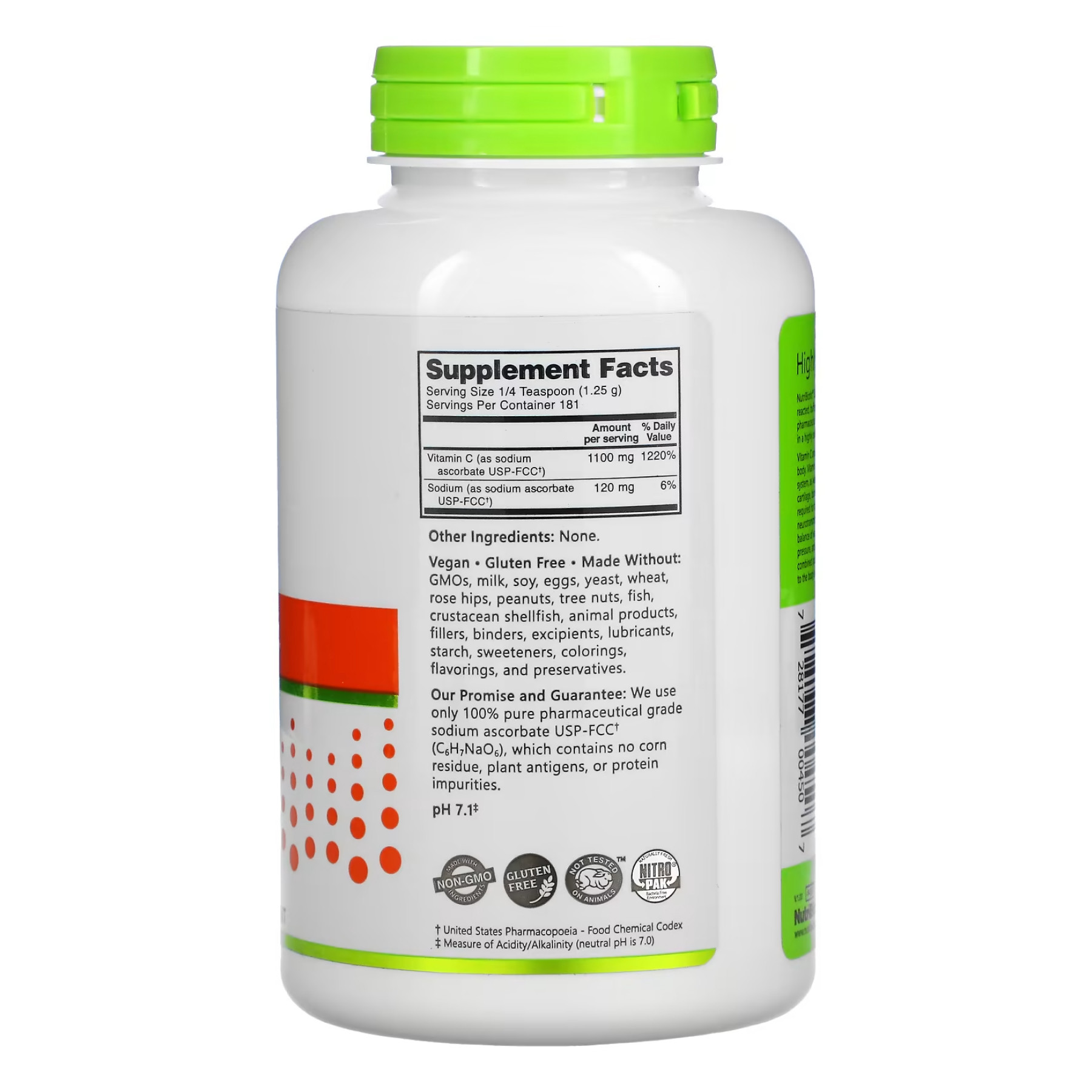 Порошок Sodium Ascorbate Powder - 227g 2022-10-3005