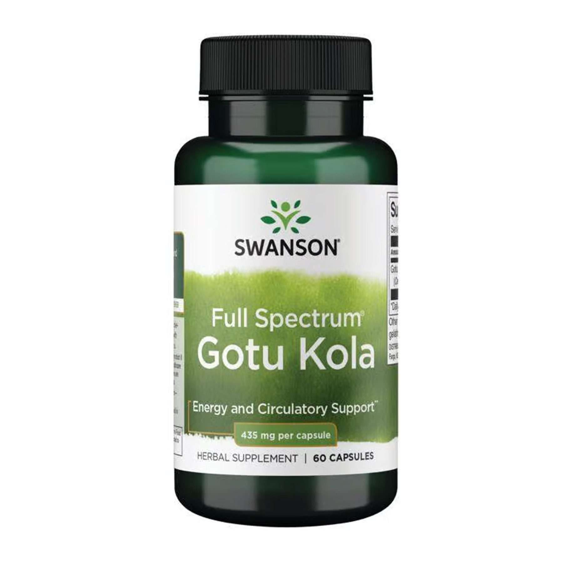 Капсули Swanson Full Spectrum Gotu Kola 435mg - 60 caps 100-33-0175568-20