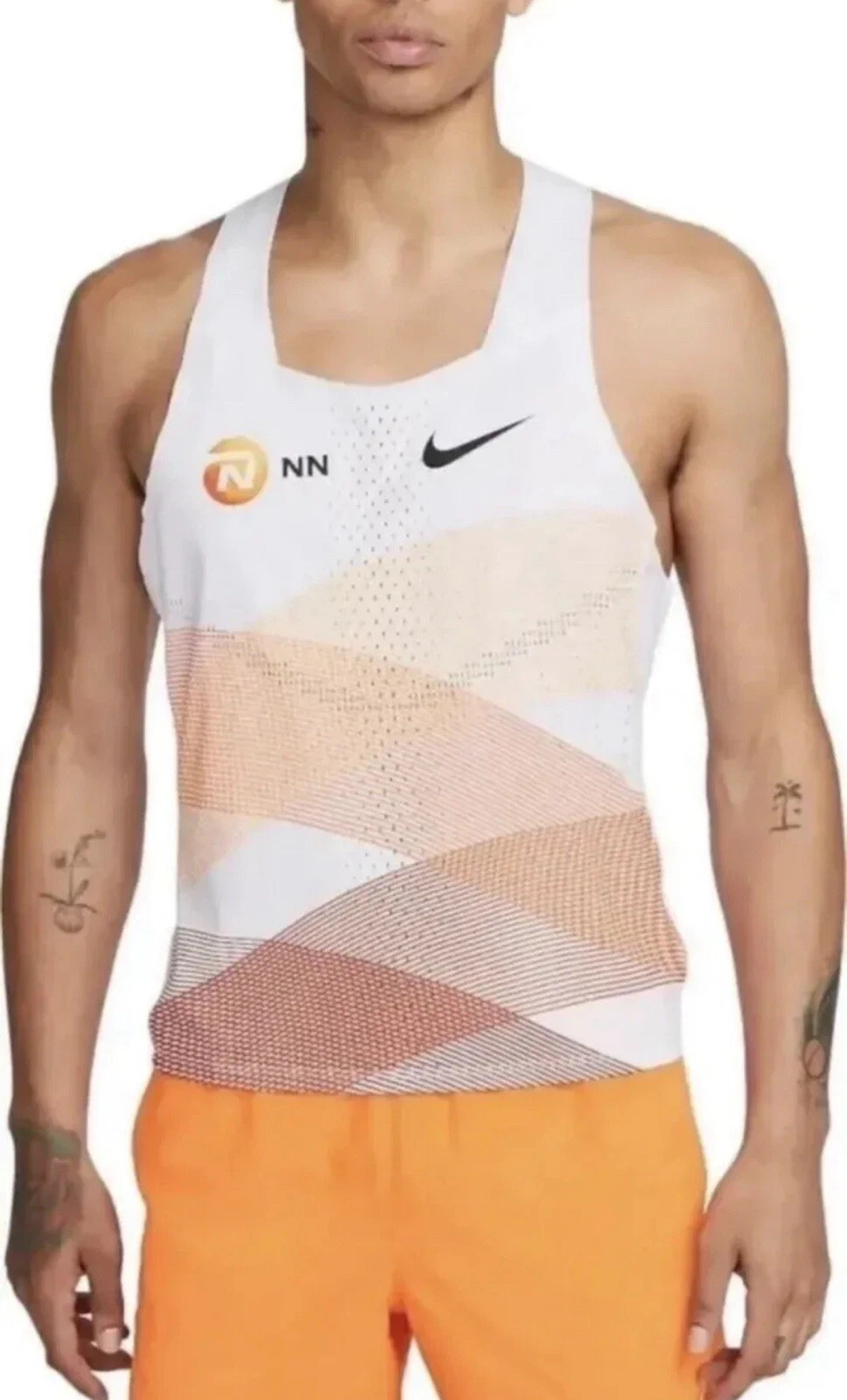 Майка Nike Dri fit Adv Aeroswift White Orange DV7714-100