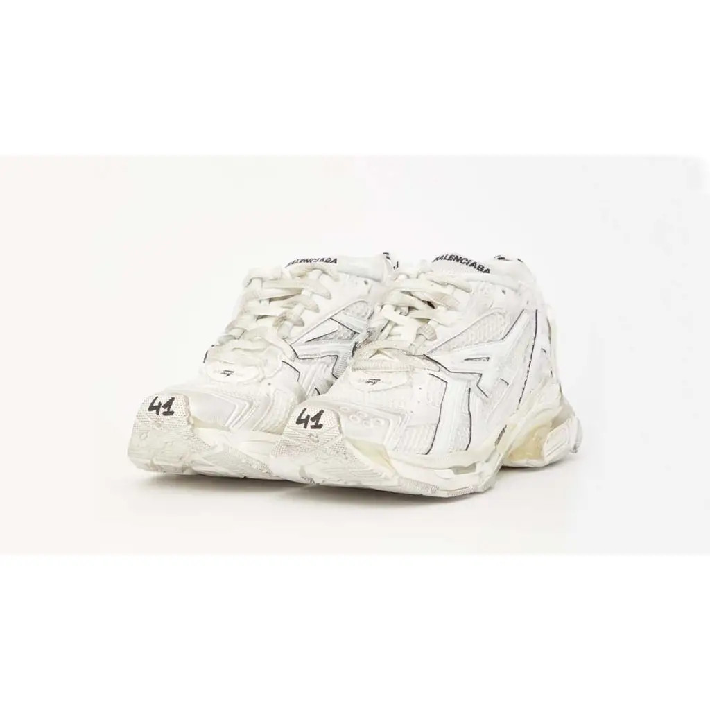 Кросівки Balenciaga Runner Sneakers 'White Mesh and Nylon' 656065W3RA19000