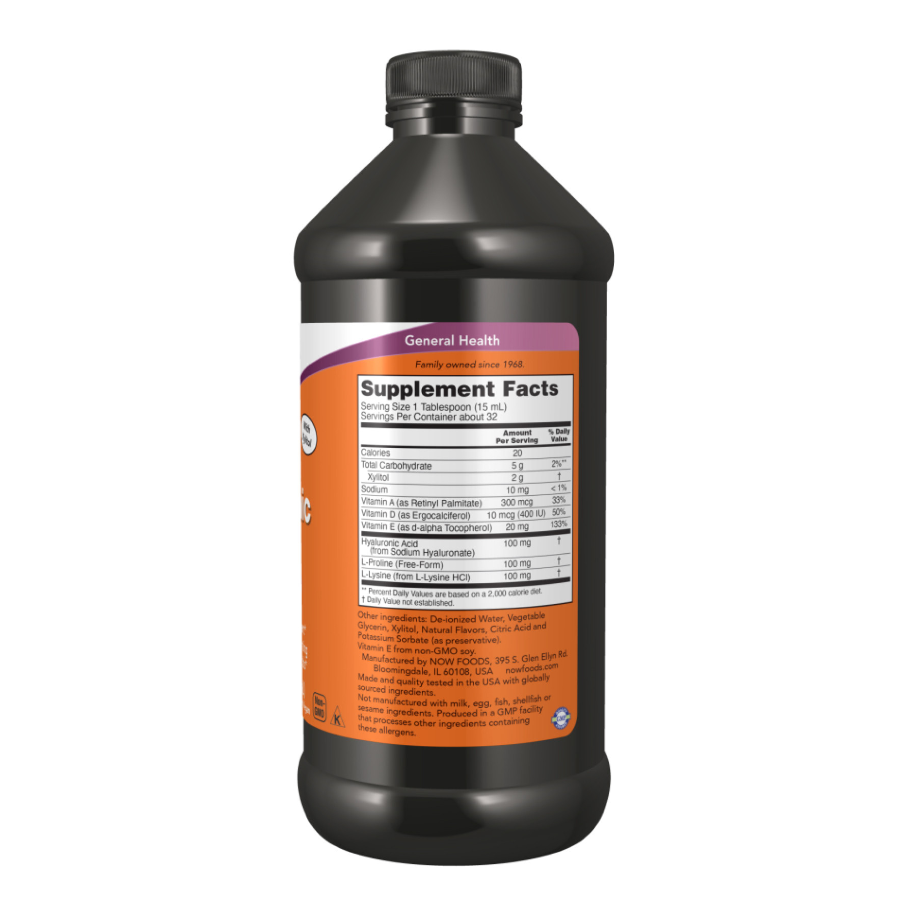 Рідина Now Foods Liquid Hyaluronic Acid - 473 ml Berry 2023-10-2492