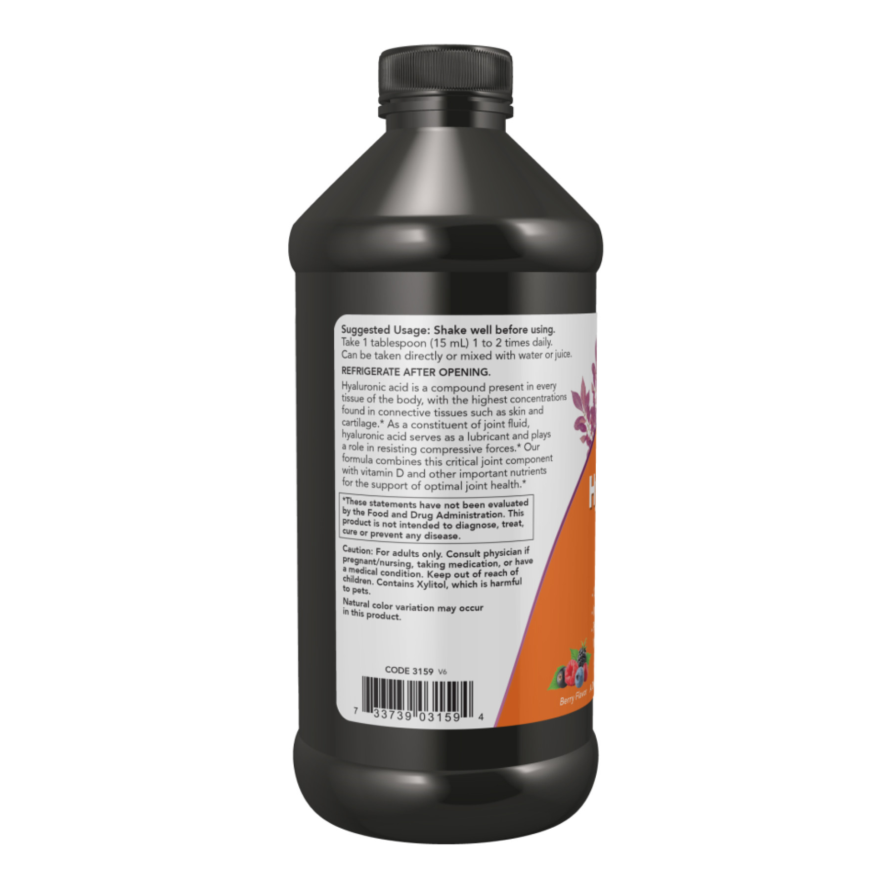 Рідина Now Foods Liquid Hyaluronic Acid - 473 ml Berry 2023-10-2492