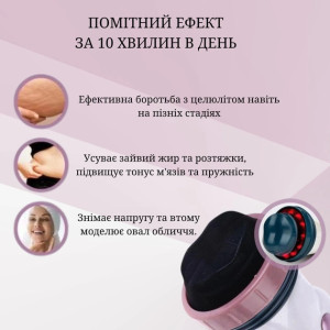 Вібромасажер інфрачервоний ручний антицелюлітний SP масажер з 5 насадками, 3 режими роботи SP-2500