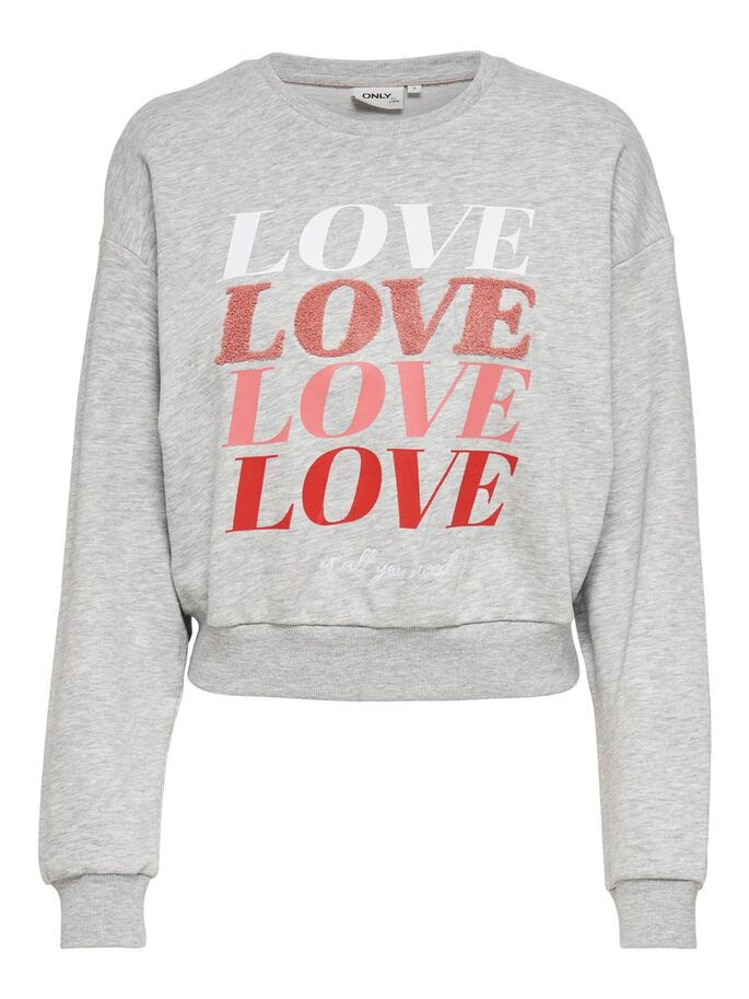 Толстовка ONLLOVE LIFE L/S O-NE 15226033 Light Grey Melange ONLY L Сірий 15226033LightGreyMela