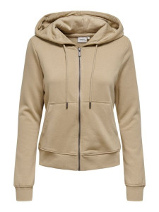 Толстовка ONLFEEL LIFE L/S ZIP HOOD SWT 15240765-Humus ONLY L Бежевий 15240765-HUMUS
