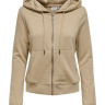 Толстовка ONLFEEL LIFE L/S ZIP HOOD SWT 15240765-Humus ONLY L Бежевий 15240765-HUMUS