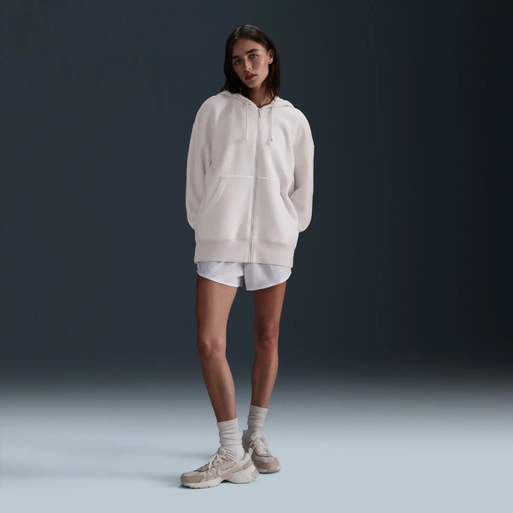 Толстовка жіноча Nike Phnx Plsh Fz White FZ1267-104