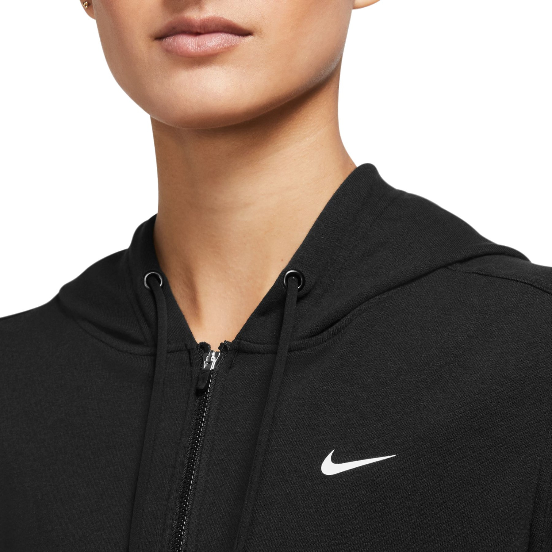 Толстовка жіноча Nike Dri-Fit One Full-Zip French Terry Hoodie Black FB5198-010