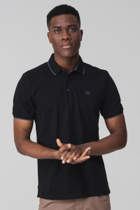 Футболка поло Cotton blend polo shirt 2161571-9999 s.Oliver L Чорний 2161571-9999