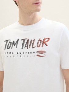 Футболка LOGO TEXT TEE 1041798ХХ20000 Tom Tailor L Білий 1041798ХХ20000