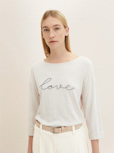 Футболка з довгим рукавом 1035465-25955 Tom Tailor L Білий 1035465-25955