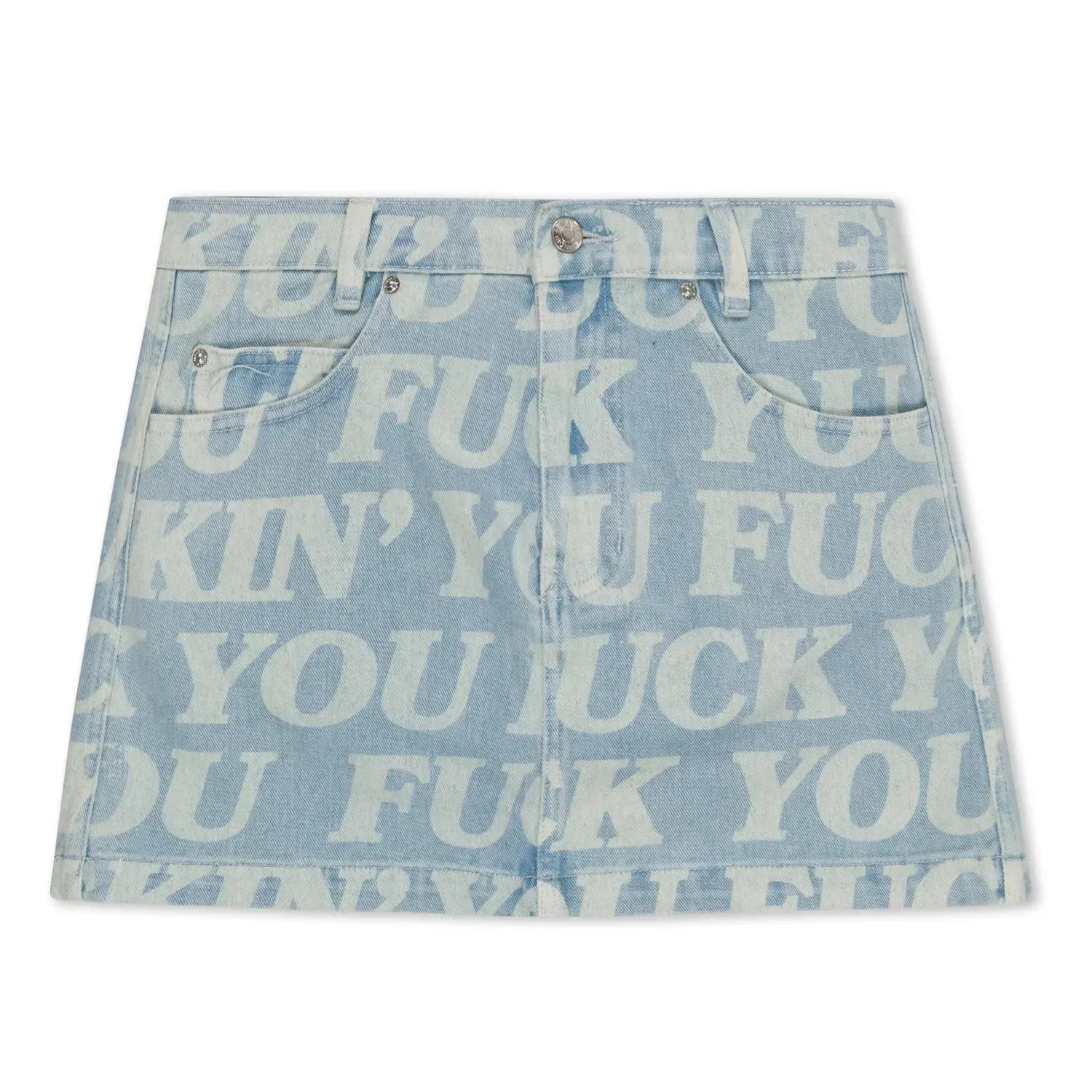 Спідниця RipNDip FUCKIN FUCK DENIM MINI SKIRT RNDFAL24W06