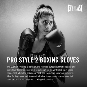 Рукавиці боксерські Everlast PROSTYLE 2 BOXING GLOVE чорний Уні 8 унцій P00003072