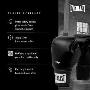 Рукавиці боксерські Everlast PROSTYLE 2 BOXING GLOVE чорний Уні 8 унцій P00003072