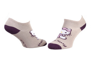 Шкарпетки HELLO KITTY COURT блідо-сіро-жовтий, фіолетовий Діт 35 - 41 13847651-4