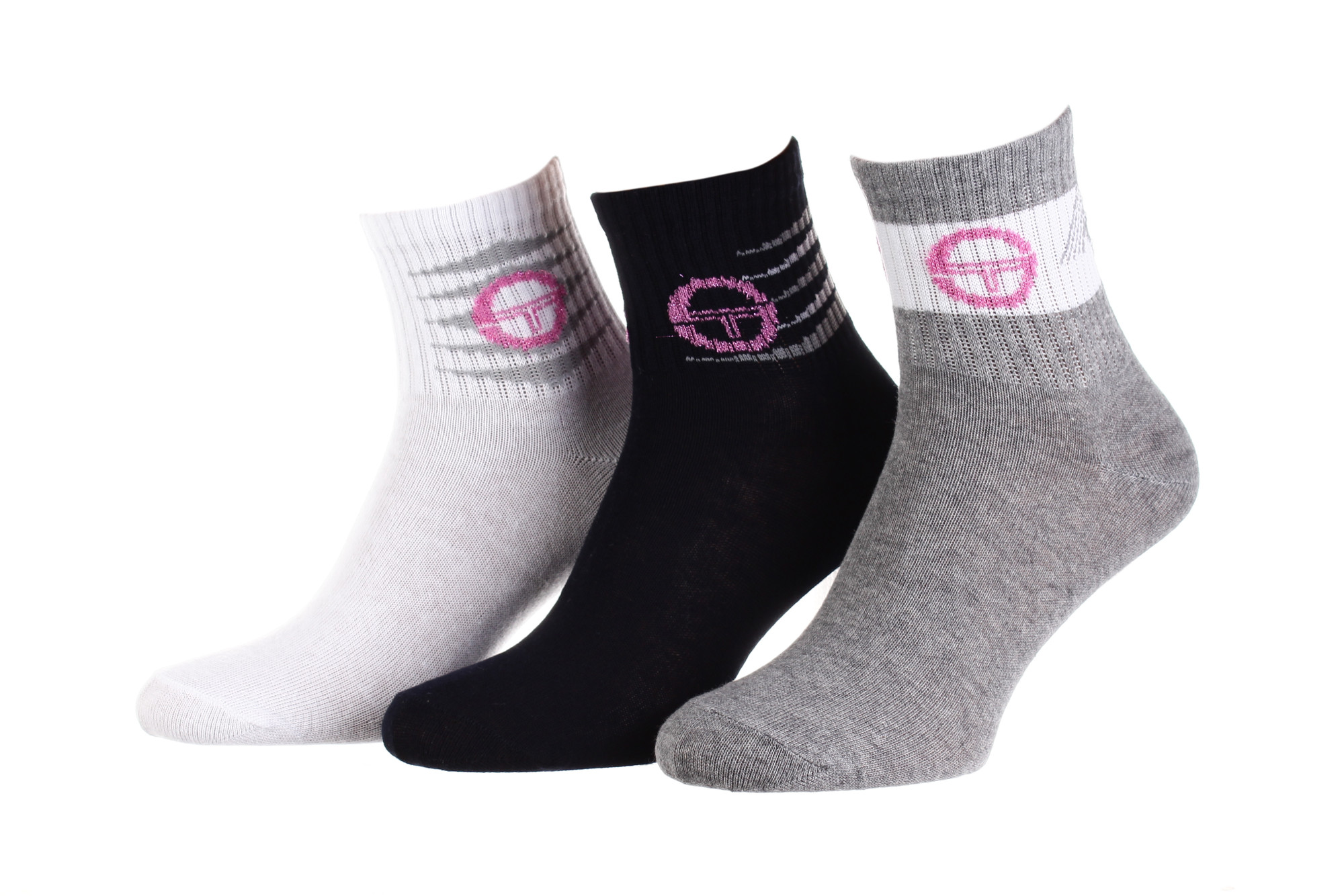 Шкарпетки Sergio Tacchini 3-pack білий, сірий, синій Уні 36-41 13891762-2