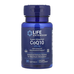 Софт гелеві капсули Life Extension Super Ubiquinol CoQ10 with Enhanced Mitochondrial Support™ 200 mg 2023-10-5205