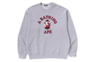 Кофта A BATHNIG APE Men's MAP CAMO COLLEGE RELAXED FIT CREWNECK SWEAT SHIRT 1L30113311