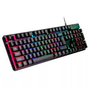 Клавіатура комп'ютерна ігрова з RGB підсвічуванням PREMIUM Jedel та геймерською мишкою ABS-пластик 3223