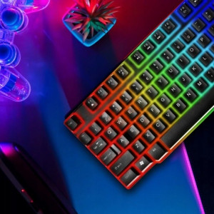 Клавіатура комп'ютерна ігрова з RGB підсвічуванням PREMIUM Jedel та геймерською мишкою ABS-пластик 3223