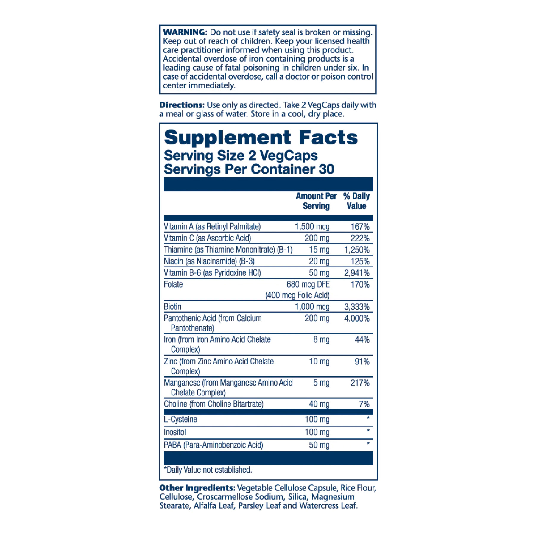 Капсули Solaray Hair Nutrients - 60 vcaps 2023-10-2134