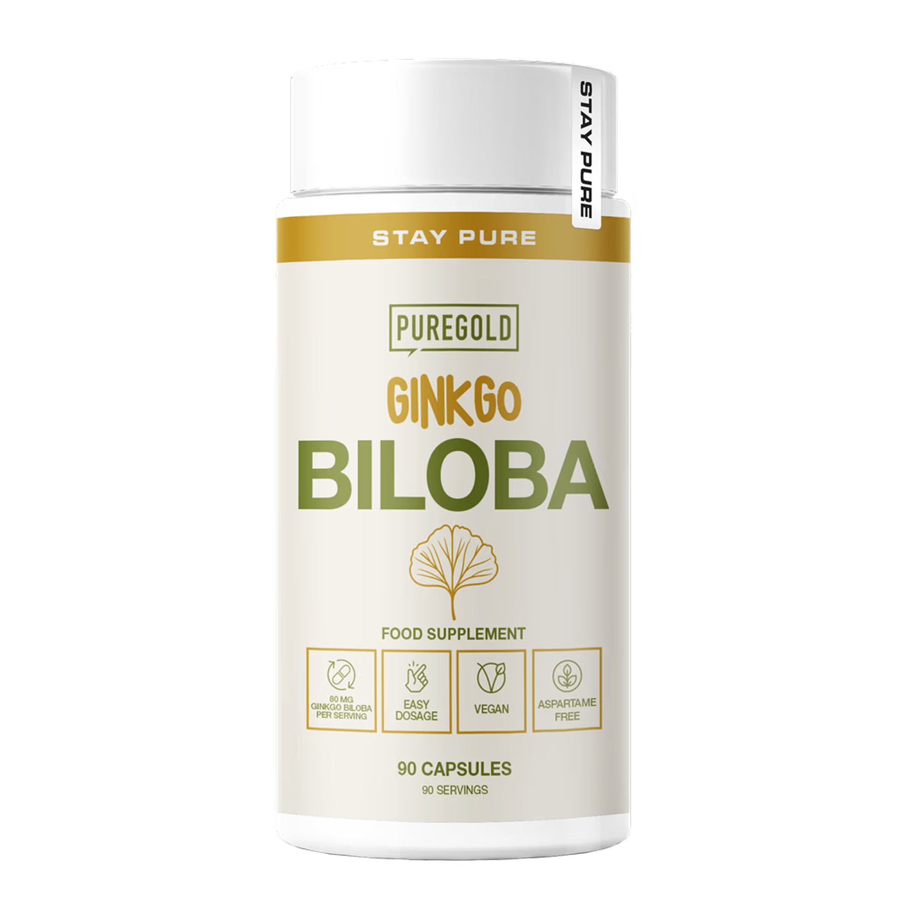 Капсули Pure Gold Ginkgo Biloba - 90 caps 2023-10-6077