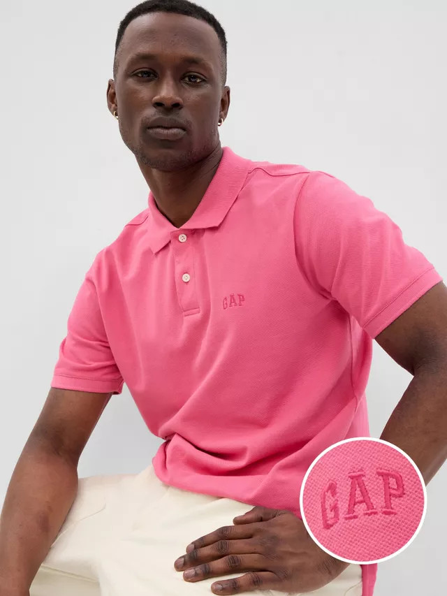 Поло F-LOGO PK POLO 586306-01 GAP S Розовий 586306-01