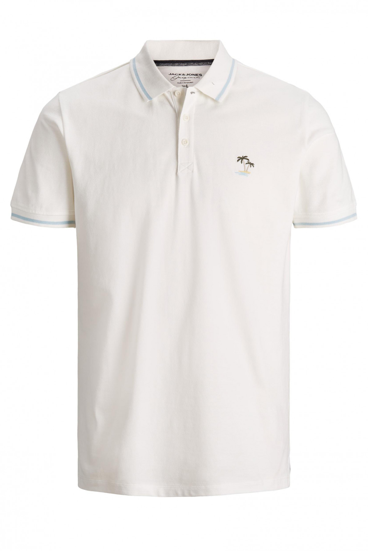 Поло JORPLAYA POLO SS 12188497 Cloud Dancer Jack&Jones L Білий 12188497CLOUDDANCER