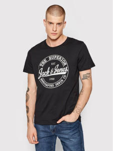 Футболка JJBRAT TEE SS 12200530-Black-Fit:Standard fit Jack&Jones XL Чорний 12200530-BLACK-FIT:STANDA