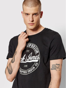 Футболка JJBRAT TEE SS 12200530-Black-Fit:Standard fit Jack&Jones XL Чорний 12200530-BLACK-FIT:STANDA