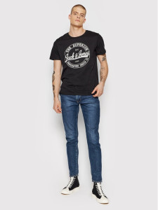 Футболка JJBRAT TEE SS 12200530-Black-Fit:Standard fit Jack&Jones XL Чорний 12200530-BLACK-FIT:STANDA