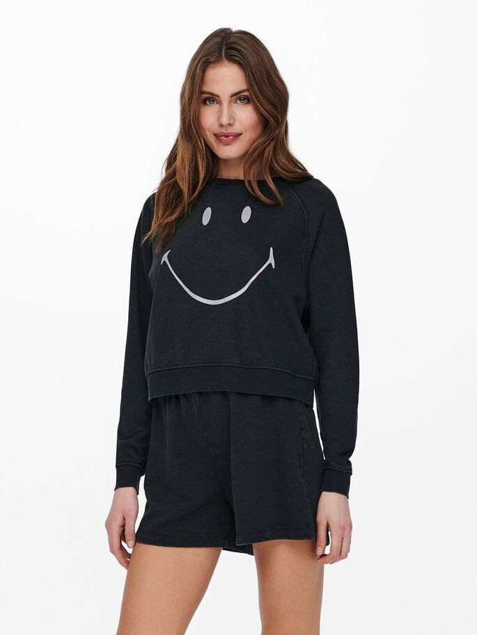 Толстовка ONLSMILEY LIFE L/S SWT 15232823 Black-SMILEY ONLY M Чорний 15232823Black-SMILEY