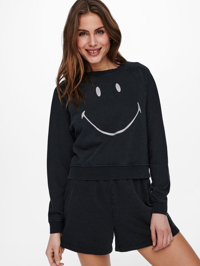 Толстовка ONLSMILEY LIFE L/S SWT 15232823 Black-SMILEY ONLY M Чорний 15232823Black-SMILEY