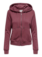 Толстовка ONLFEEL LIFE L/S ZIP HOOD SWT 15240765-Rose Brown ONLY M Бордовий 15240765-Rose Brown