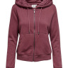 Толстовка ONLFEEL LIFE L/S ZIP HOOD SWT 15240765-Rose Brown ONLY M Бордовий 15240765-ROSE BROWN
