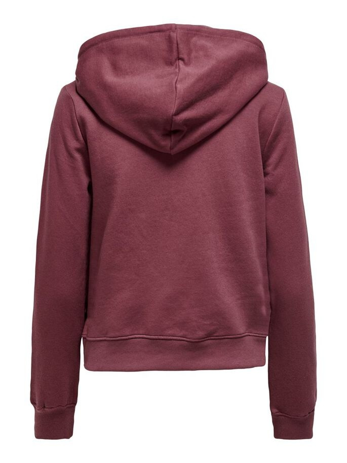 Толстовка ONLFEEL LIFE L/S ZIP HOOD SWT 15240765-Rose Brown ONLY M Бордовий 15240765-Rose Brown