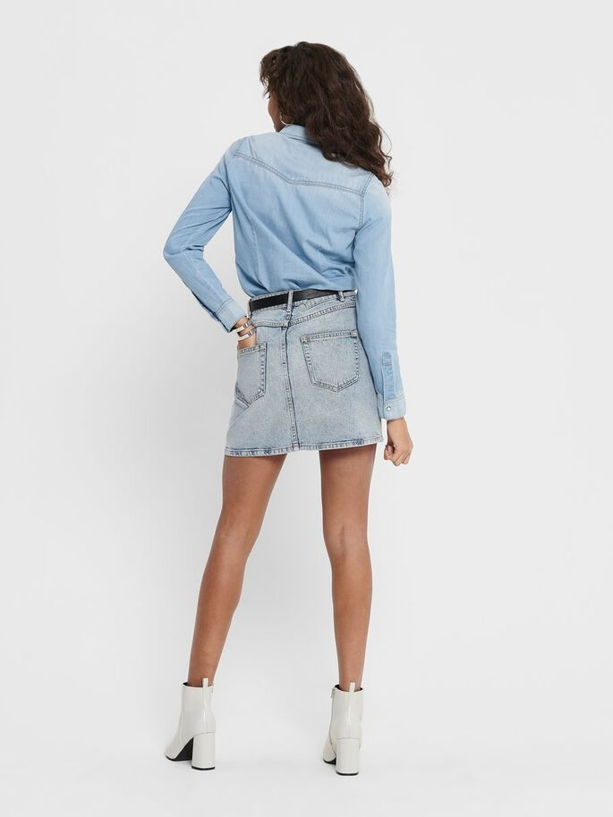 Спідниця ONLROSE LIFE ASHAPE SKIRT BB NAS2630 15196756 Light Blue Denim ONLY 36 Блакитний 15196756LightBlueDeni