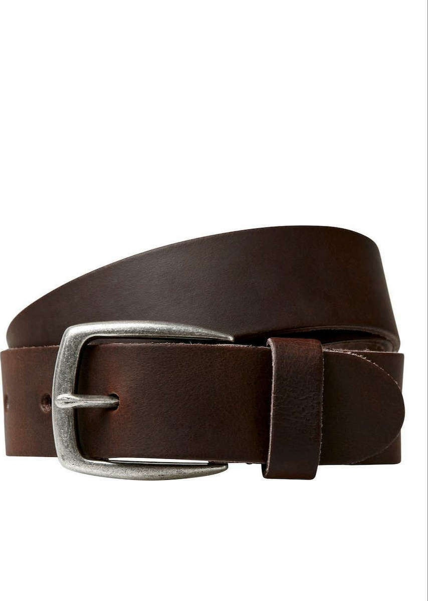 Ремінь JACMICHIGAN LTN LEATHER BELT 12192623-Brown Stone Jack&Jones 95 Темно-коричневий 12192623-BROWN STONE