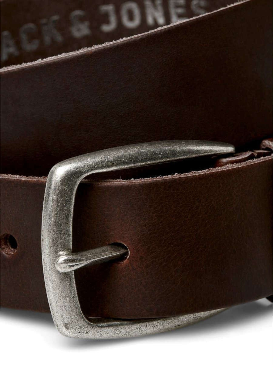 Ремінь JACMICHIGAN LTN LEATHER BELT 12192623-Brown Stone Jack&Jones 95 Темно-коричневий 12192623-BROWN STONE