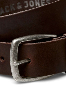 Ремінь JACMICHIGAN LTN LEATHER BELT 12192623-Brown Stone Jack&Jones 95 Темно-коричневий 12192623-BROWN STONE