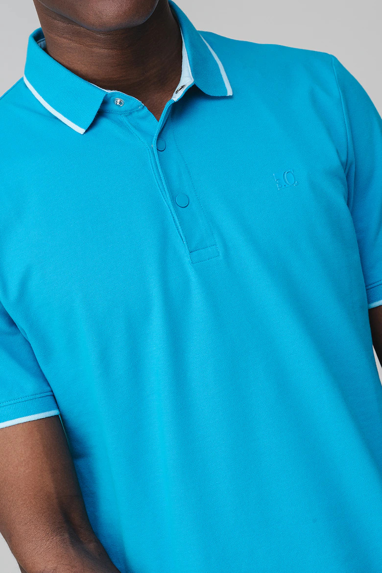 Футболка поло Cotton blend polo shirt 2161571-6259 s.Oliver L Блакитний 2161571-6259