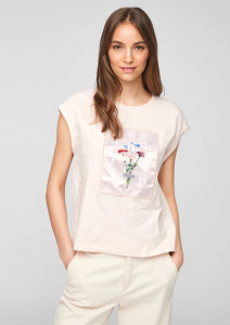 Футболка LOOSE FIT 14.103.32.X056-40D0 s.Oliver 34 Кремовий 14.103.32.X056-40D0