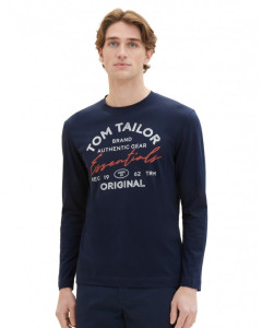 Футболка з довгими рукавами 1037744-10668 Tom Tailor L Темно-синій 1037744-10668