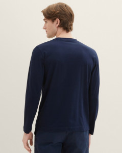 Футболка з довгими рукавами 1037744-10668 Tom Tailor L Темно-синій 1037744-10668