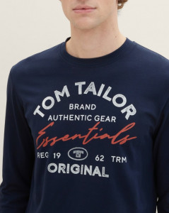 Футболка з довгими рукавами 1037744-10668 Tom Tailor L Темно-синій 1037744-10668