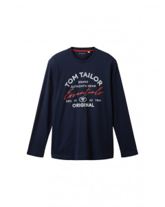 Футболка з довгими рукавами 1037744-10668 Tom Tailor L Темно-синій 1037744-10668