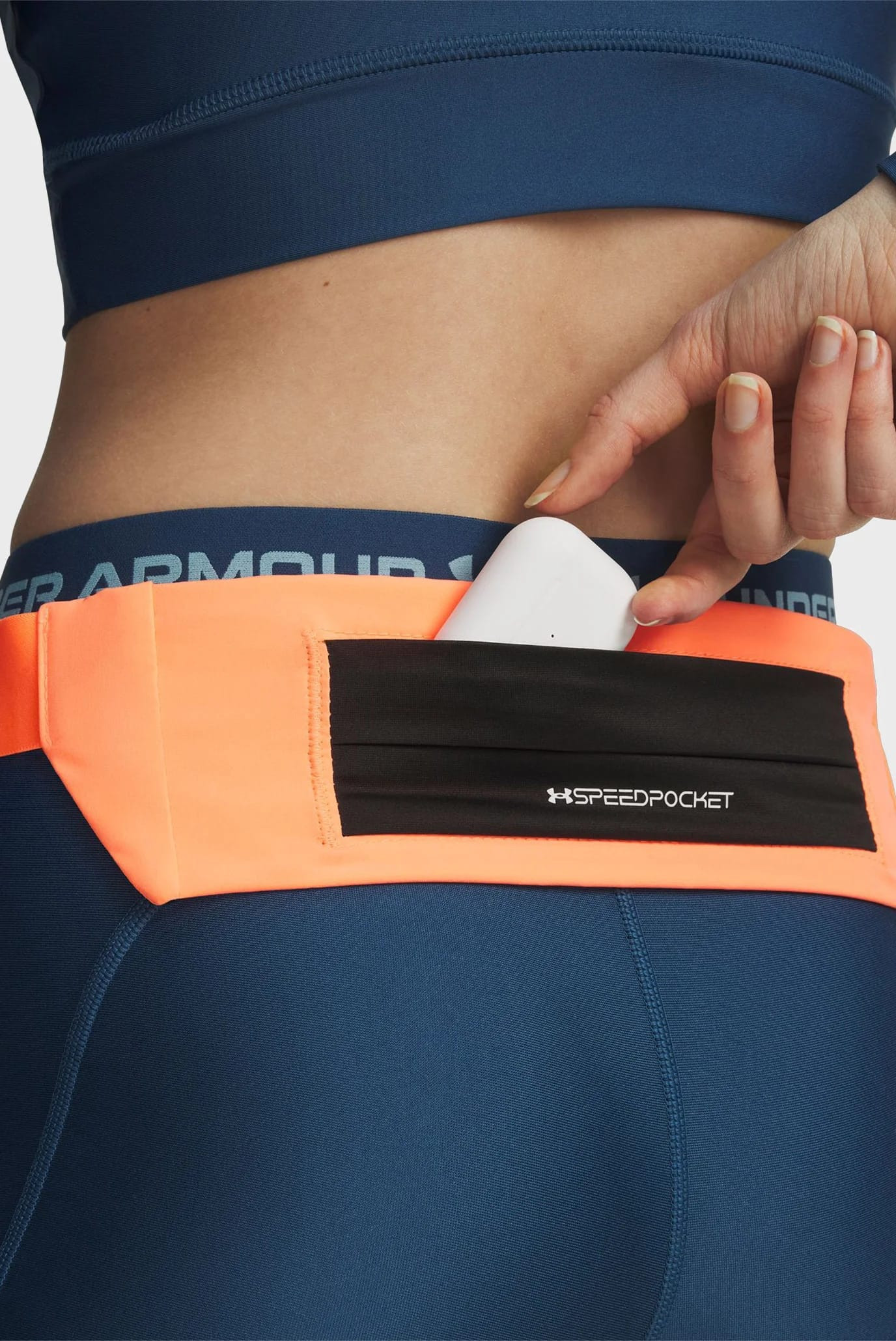 Сумка на пояс Under Armour Velociti Run Belt помаранчевий 33,3 х 8,9 см 1388914-824
