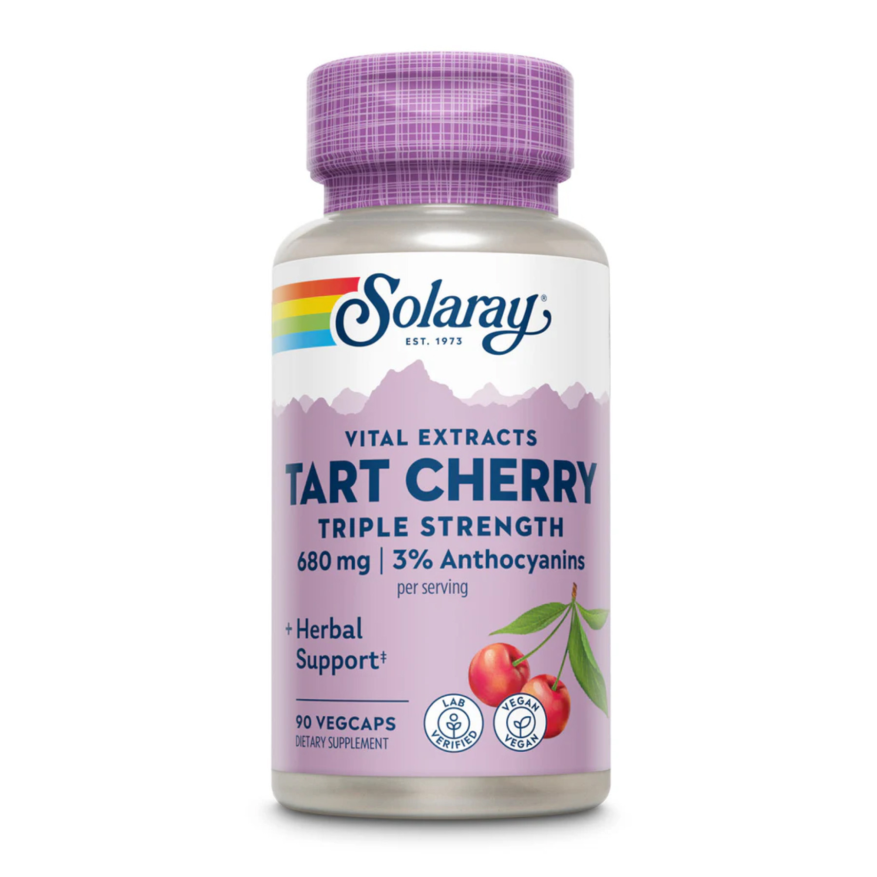 Капсули Solaray Tart Cherry & Celery Seed 620mg - 60 caps 2023-10-5693